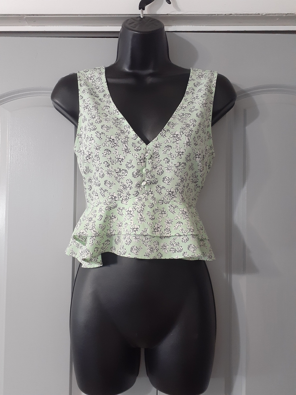 Primark Mint Green Floral Tank Top